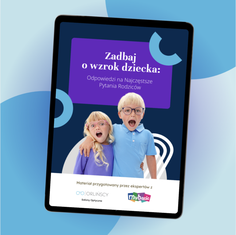 grafika przedstawiająca okładkę e-booka o zdrowiu wzroku dziecka